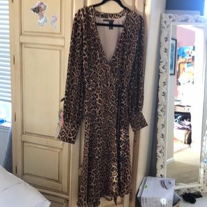Jay Godfrey leopard wrap dess size 10